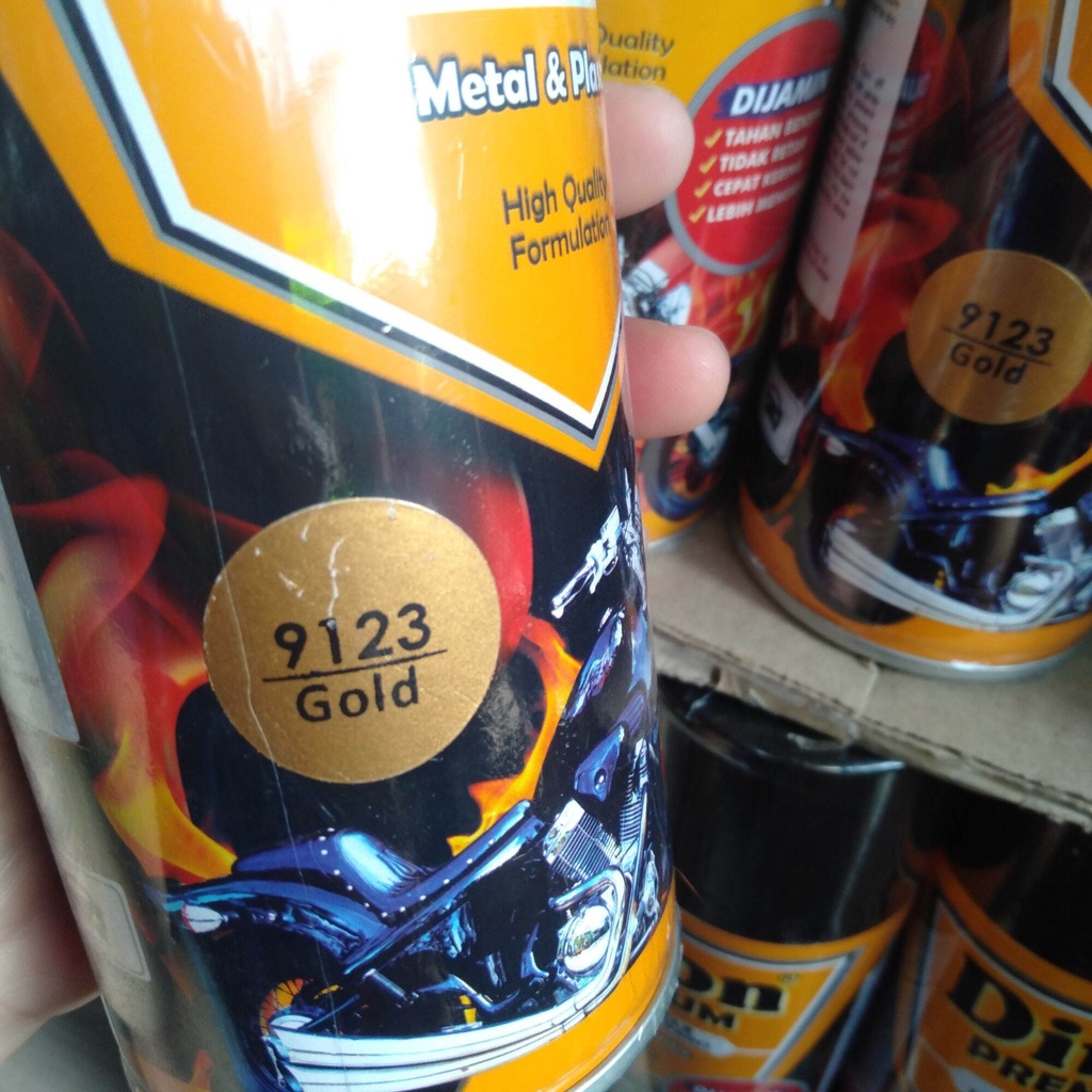 New Pilok Pilox Ditom Premium gold 9123 400cc Gold Emas Velg RCB cat semprot diton premium