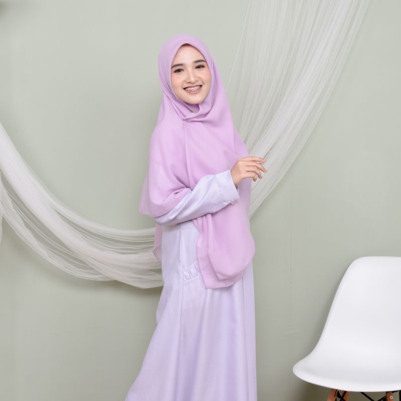 JILBAB KERUDUNG SEGI EMPAT SYARI DIAMOND JUMBO 130X130 TERMURAH