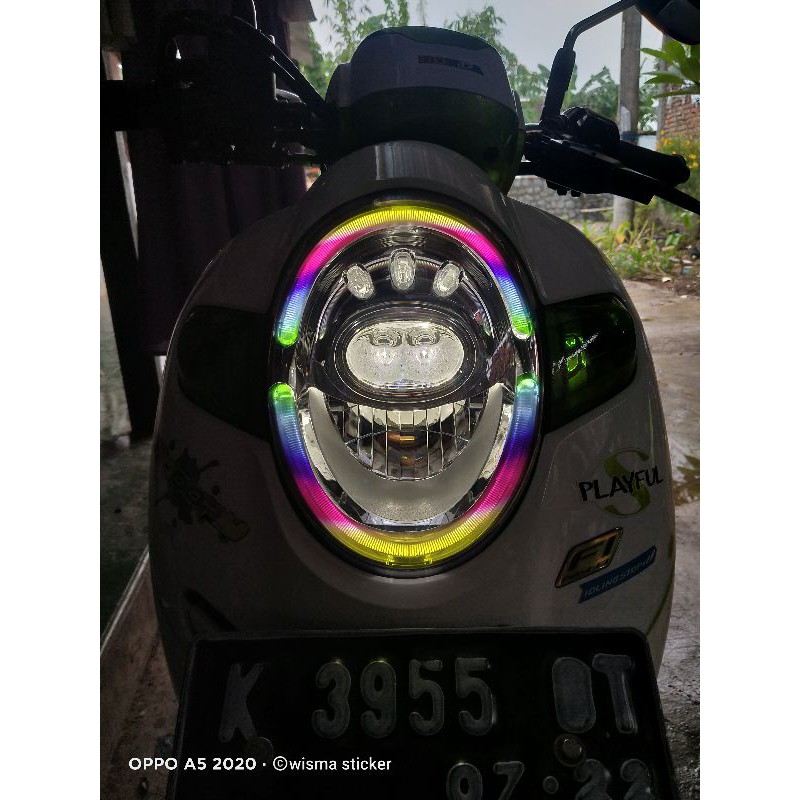 Stiker Alis Scoopy / Stiker Alis Scoopy RGB / Stiker Lampu Scoopy Pelangi