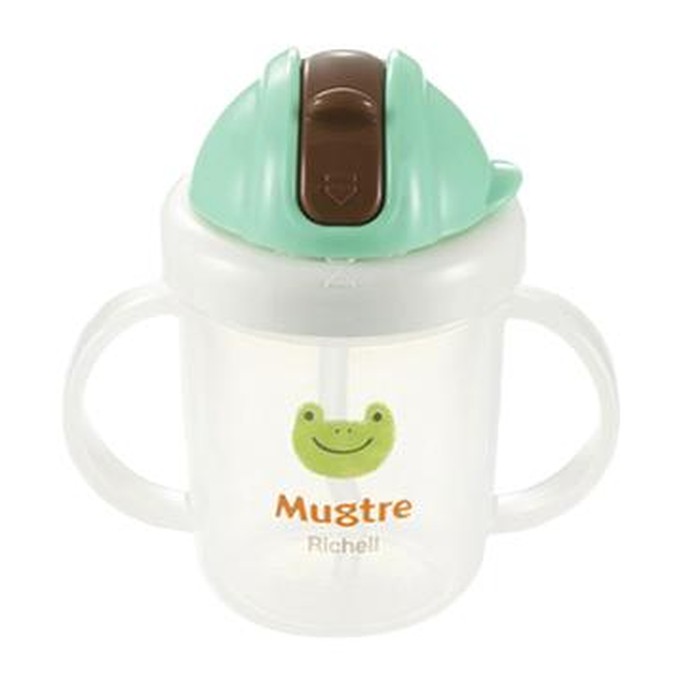 Richell Mugtre Straw Mug Orange Gelas Cup Botol Minum Bayi Anak