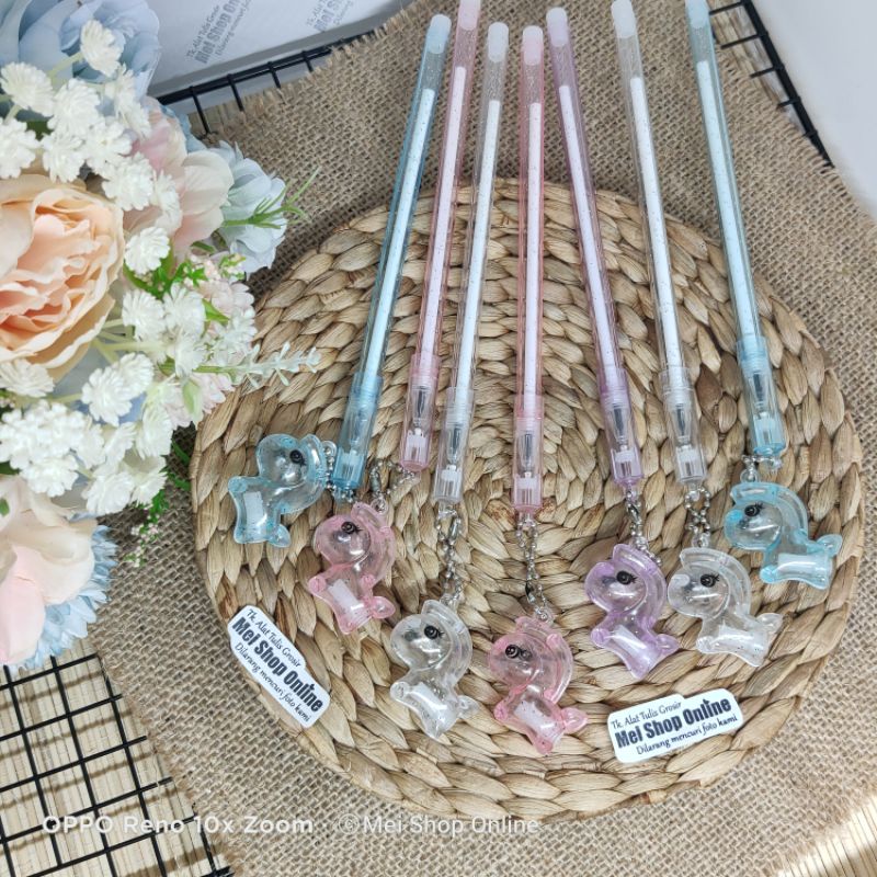 

(1Pcs) Pulpen Gantung Unicorn Glitter Lucu