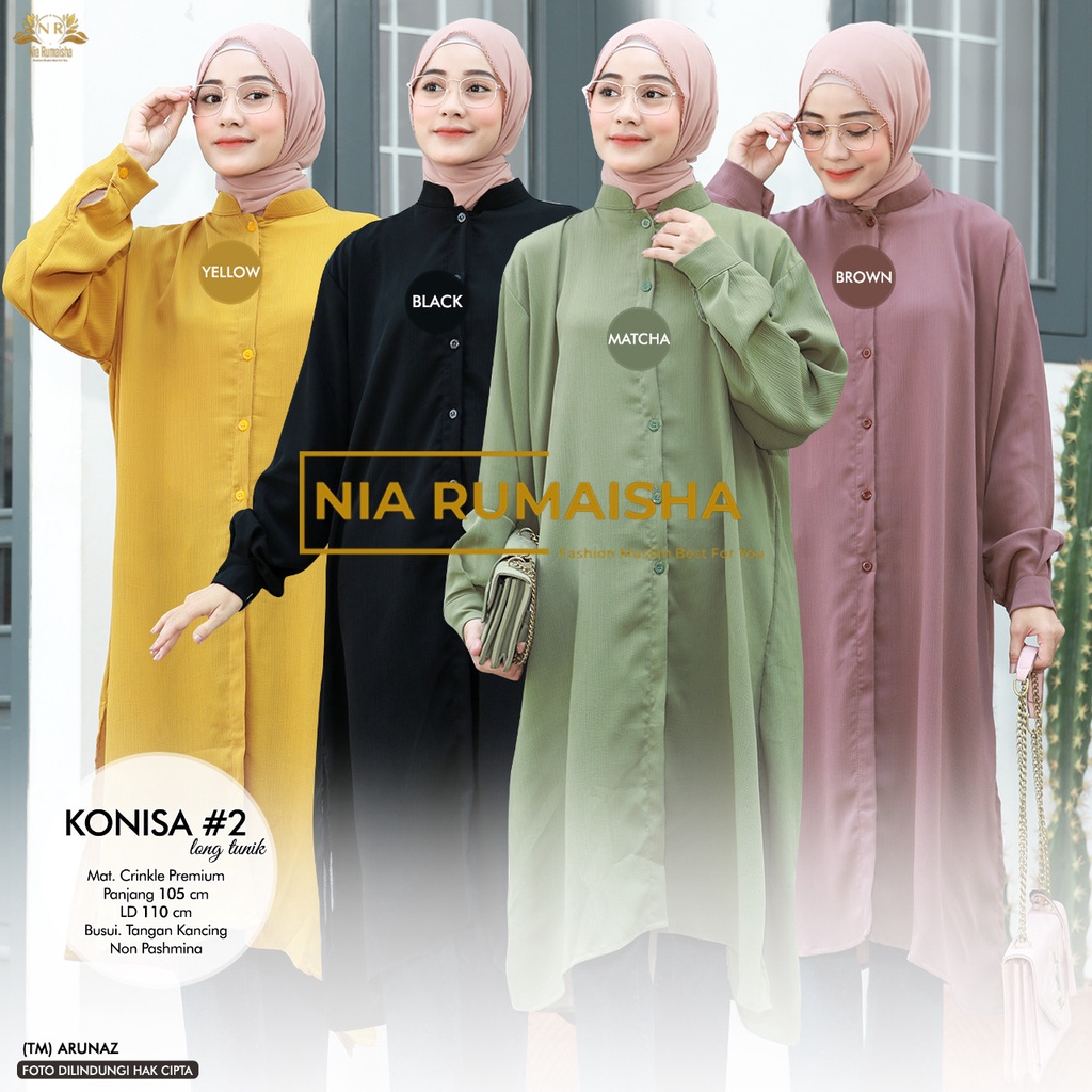 Tunik Polos Bahan Rayon Polos / Tunik Kasual Wanita / Tunik Jumbo Polos / Tunik Yeslin Polos Premium