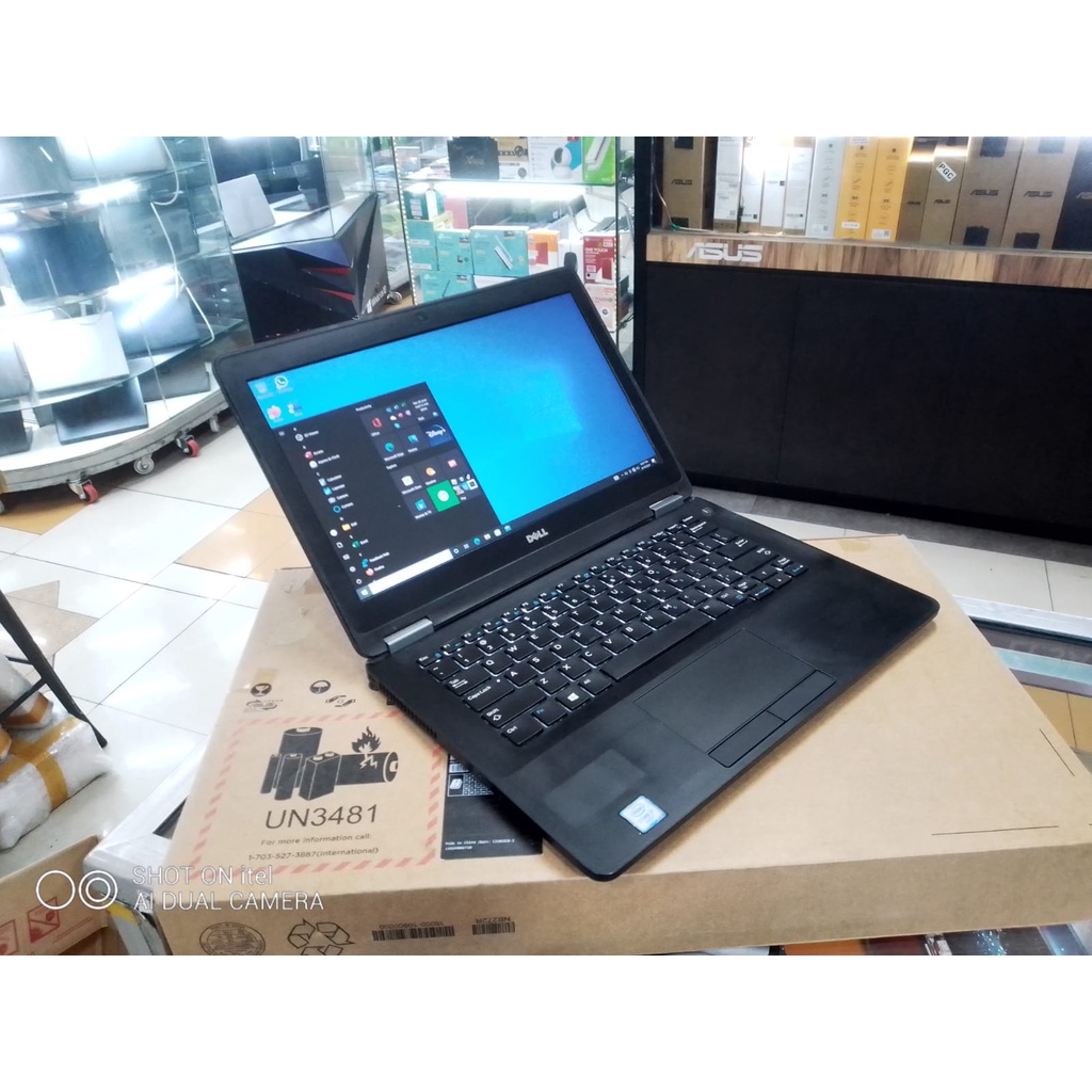 LAPTOP LEPTOP SEKEN BEKAS SECOND DELL LATITUDE E7270 core i7 gen6 RAM 8GB SSD 256 14 inc KEYBOARD BAKCLIGHT backlit