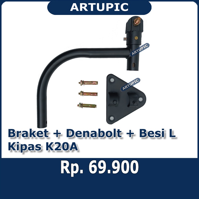 Braket Denabolt Besi L untuk kipas K20A Artupic Sparepart Kipas Angin