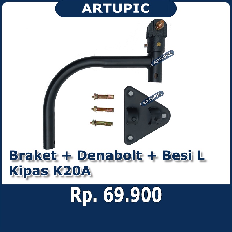 Braket Denabolt Besi L untuk kipas K20A Artupic Sparepart Kipas Angin