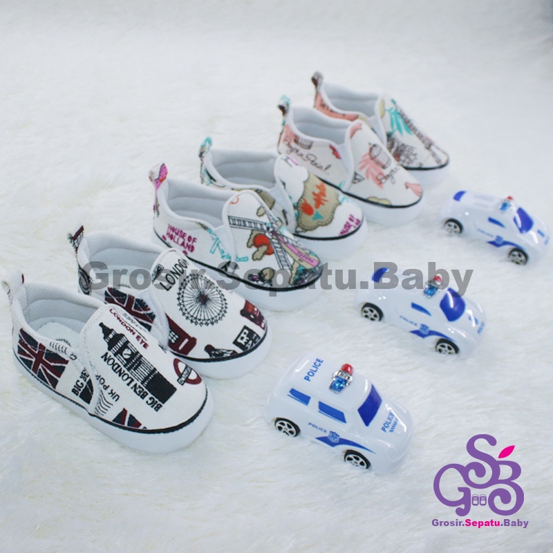 prewalker sepatu bayi laki laki perempuan umur 2 - 14 bulan model kanvas City