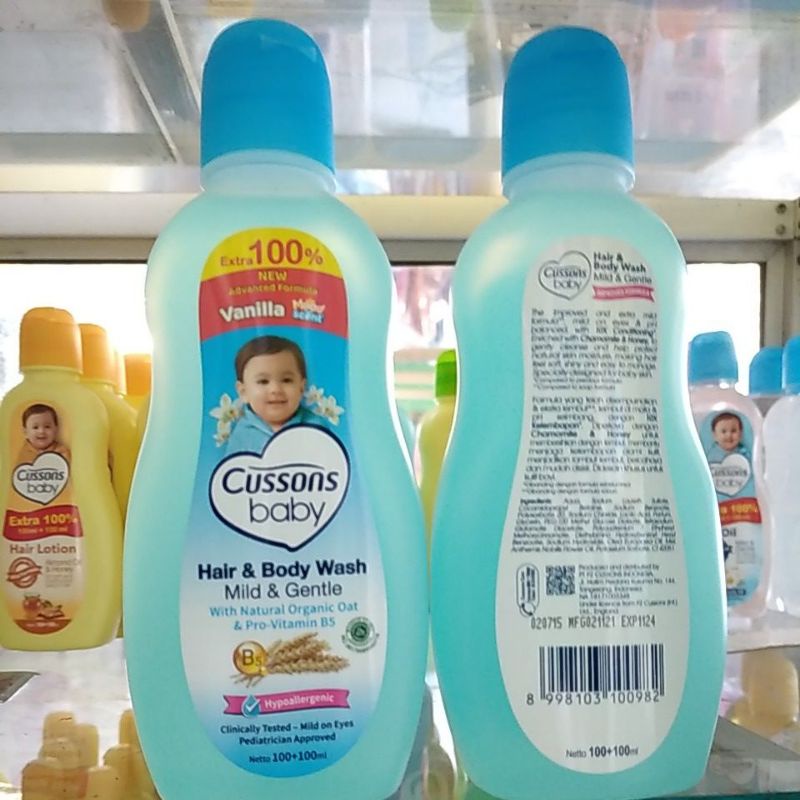 CUSSON SABUN HAIR BODY Cussons hair and body sabun shampoo mandi cair bayi baby wash 100+100ml