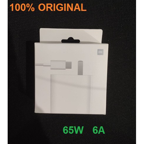 XIAOMI Charger 65W + Type-C 6A Cable Original Fast Charging Pack