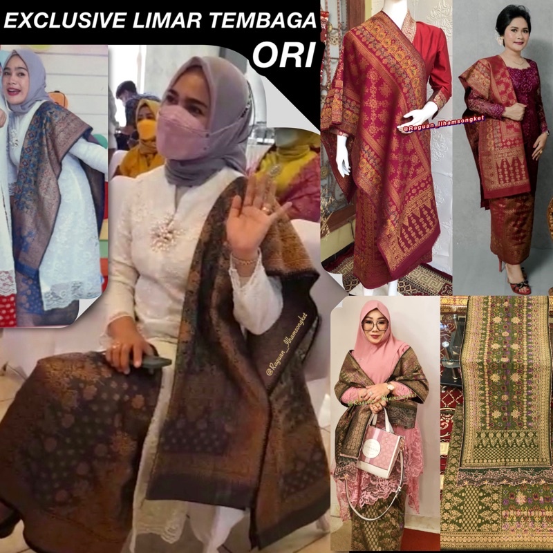 EXCLUSIVE Songket Limar Antik Ori Tembaga /Ragam Warna Songket Tenun Palembang asli Tenun Tangan/ilh