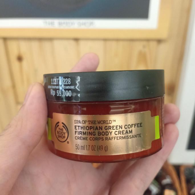 Berkualitas The Body Shop Spa Of The World Ethiopian Green Coffee Body Cream 50Ml Diskon