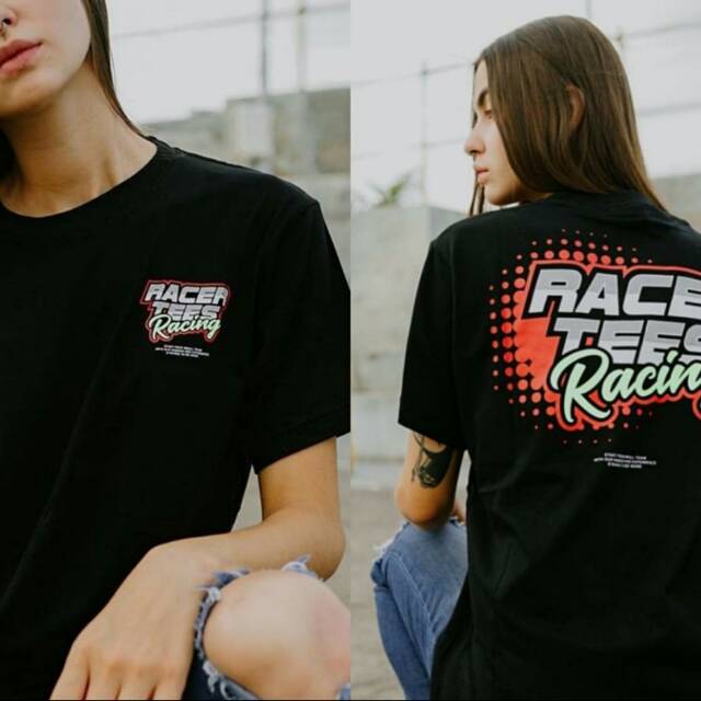 Kaos RACING HELL Distro Glow In The Dark Hitam