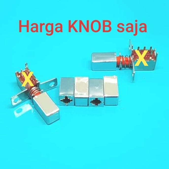 Silver Square DPDT Knob / Button Chrome 7mm. Knob DPDT Segi inovvt90 Segera Dapatkan