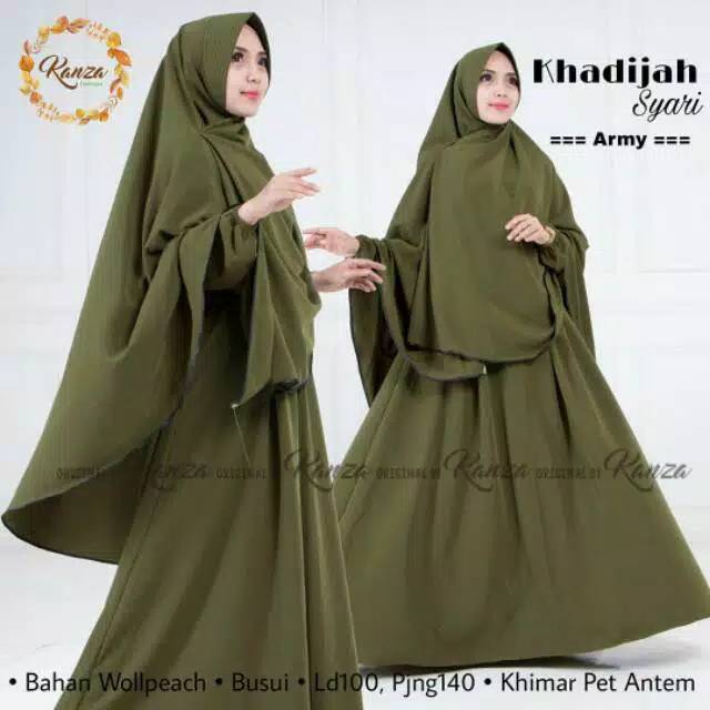 gamis syari khodizah set hijab+gamis-1