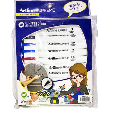 

Spidol Artline Supreme Whiteboard Marker SET 12 pcs EPF-507/12W