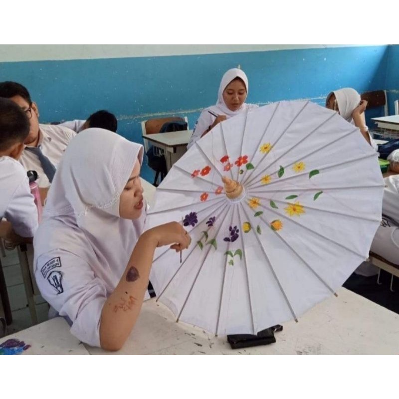 PAYUNG HIAS POLOS / PAYUNG LUKIS DIAMETER 50CM