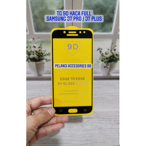 TEMPERED GLASS SAMSUNG J7 PRO / J730 / J7 PLUS ANTIGORES FULL LEM FULL COVER 9D ANTI GORES KACA