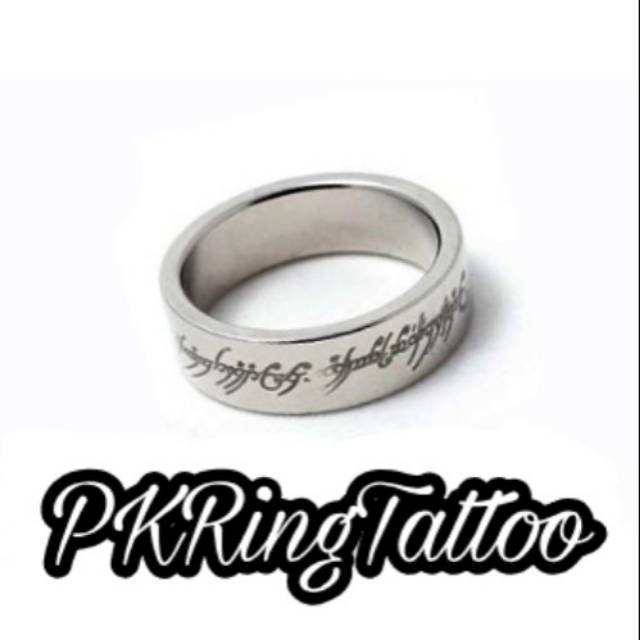 Alat Sulap Cincin Magnet PK Ring Silver Tattoo Magic Trick