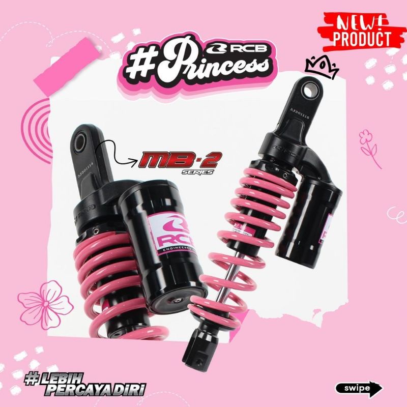 Pre-Order SHOCKBREAKER SHOCK TABUNG RCB MB2 PRINCESS BEAT SCOOPY MIO M3 FINO GENIO VARIO 110 VARIO 125 150 XEON MIO J FREEGO NEXT SPIN FAZZIO MB2 PRINCESS Series 305 330 MM