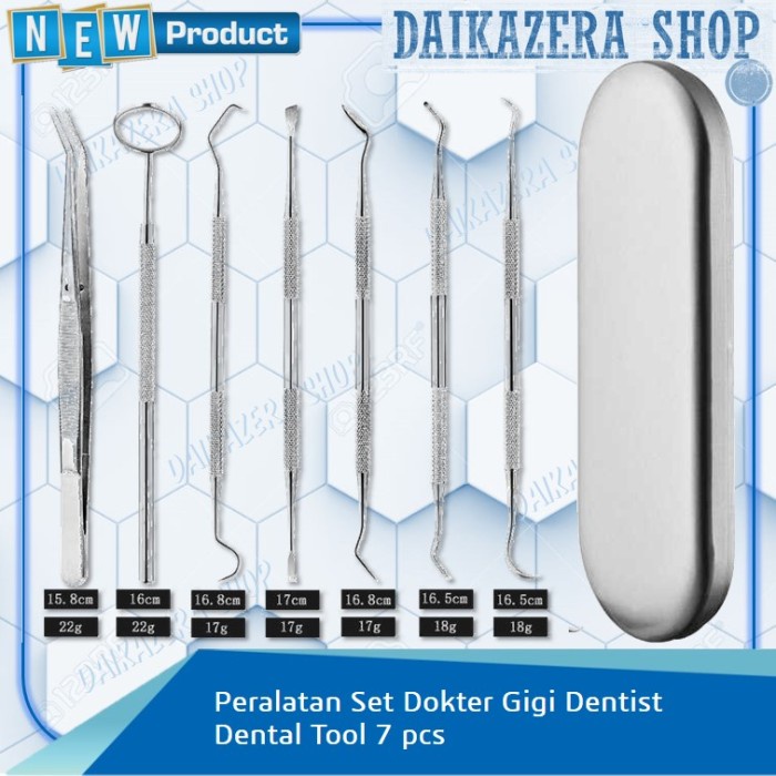 Peralatan Set Dokter Gigi Dentist Dental Tool 7 pcs