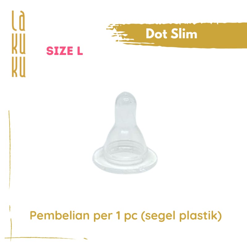 Lakuku - Dot Lusty Bunny Slim Wide Botol Susu Anak Silicone