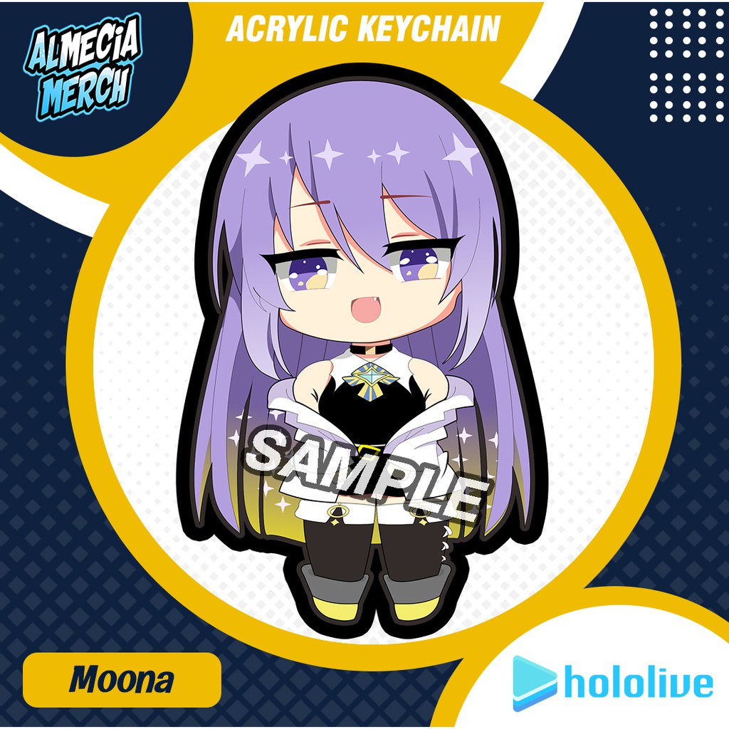 Gantungan Kunci Hololive ID Moona Hoshinova / Keychain Vtuber Moona