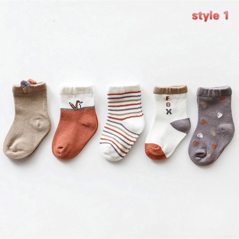 ♥BabyYank♥ [5 pasang] Kaos Kaki Anak Korean Style 3 Dimensi - Kaos Kaki Import Anak Lucu