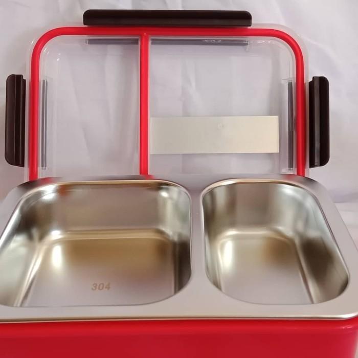 

LUNCH BOX STAINLESS GRID TEDEMEI SEKAT 2 ANTI TUMPAH