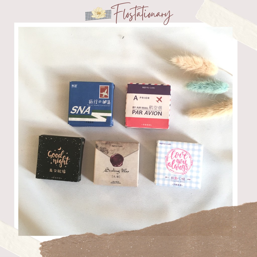 

[FS] 45-46pcs Sticker Box Edisi Sealing Letter - Perangko - Wax - Label