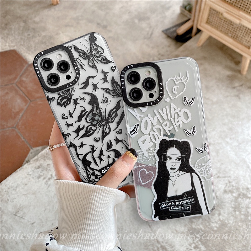 Soft Case Tpu Transparan Motif Butterfly Girl Untuk iPhone 11 13 12 pro Max 7 6 6s 8 plus XR X XS Max SE 2020