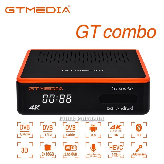 GT Combo 4k DVB S2 S2X T2 Android
