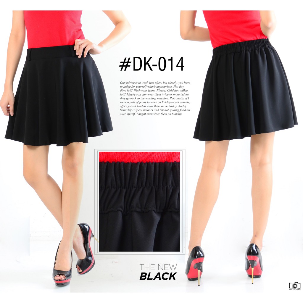 Rok Mini Rok Pendek Hitam Skirt DK014