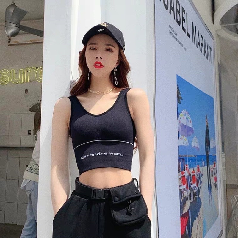 EJ - BR05 - Sling Tanktop / Crop Top / Atasan Wanita Bralette Push Up-BR-13 Hitam