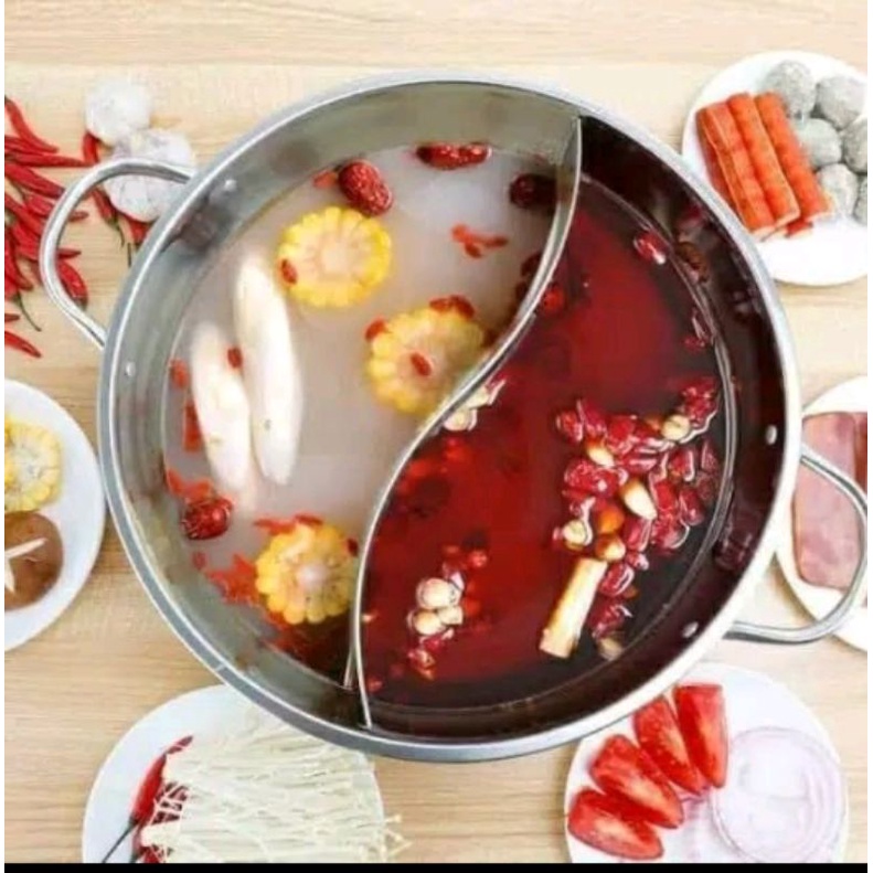 Panci Suki Shabu Hotpot 2 sekat