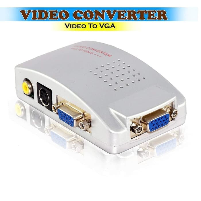 Video Converter Box Adaptor VGA to AV Video RCA