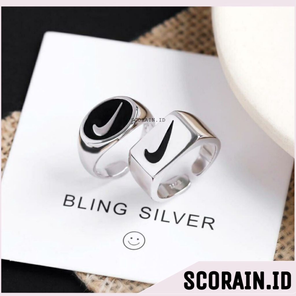 CINCIN NIKESPENCER OVAL PERSEGI | NIKESPENCER RING CEWE COWO COUPLE KEKINIAN | SPORTY RING FASHION | CINICIN KOREA MURAH KEKINIAN