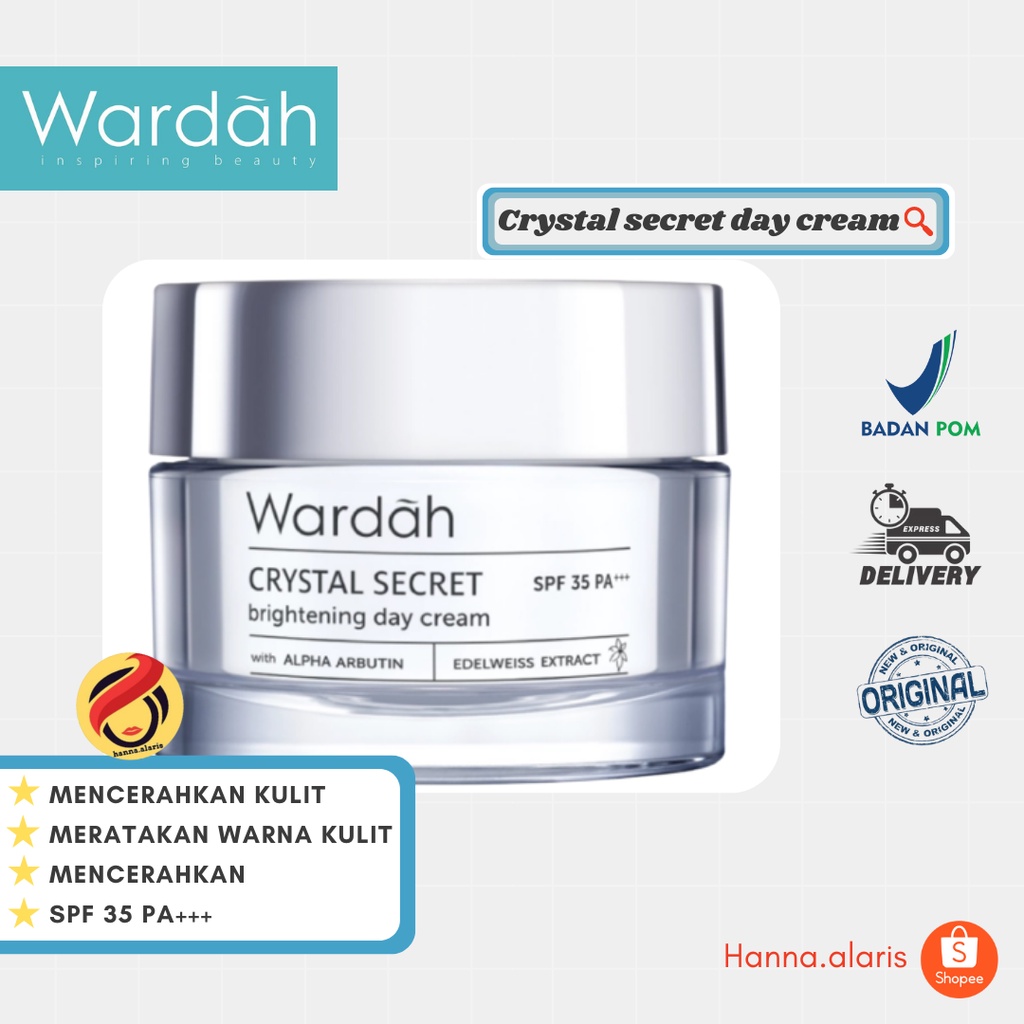 Wardah Crystal Secret Brightening Day Cream - Krim Siang Mencerahkan
