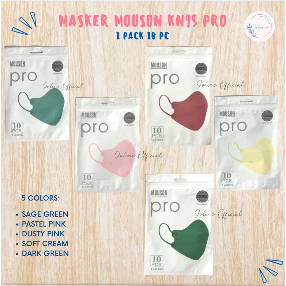 Masker KN95 Mouson Pro Isi 10pcs Original / Masker KN95 Mouson Pro Disposable Face Mask isi 10pcs