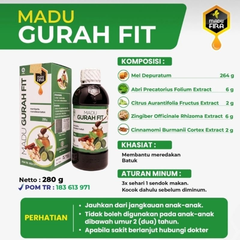 Gurah Fit / Madu GurahFit Herbal / Obat Batuk/ Madu Batuk Herbal