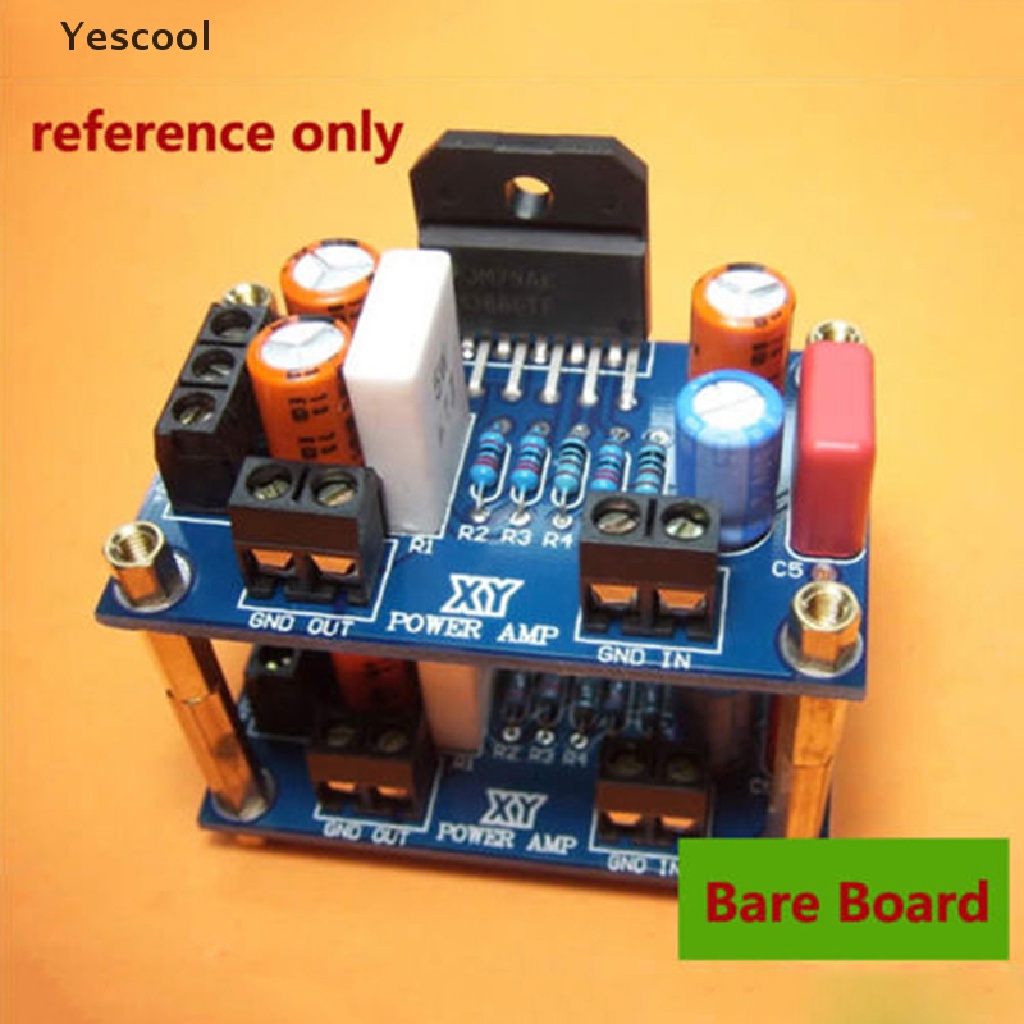 Yescool Papan PCB power amplifier DC 004 20-28V 68W LM3886TF HIFI parallel bare