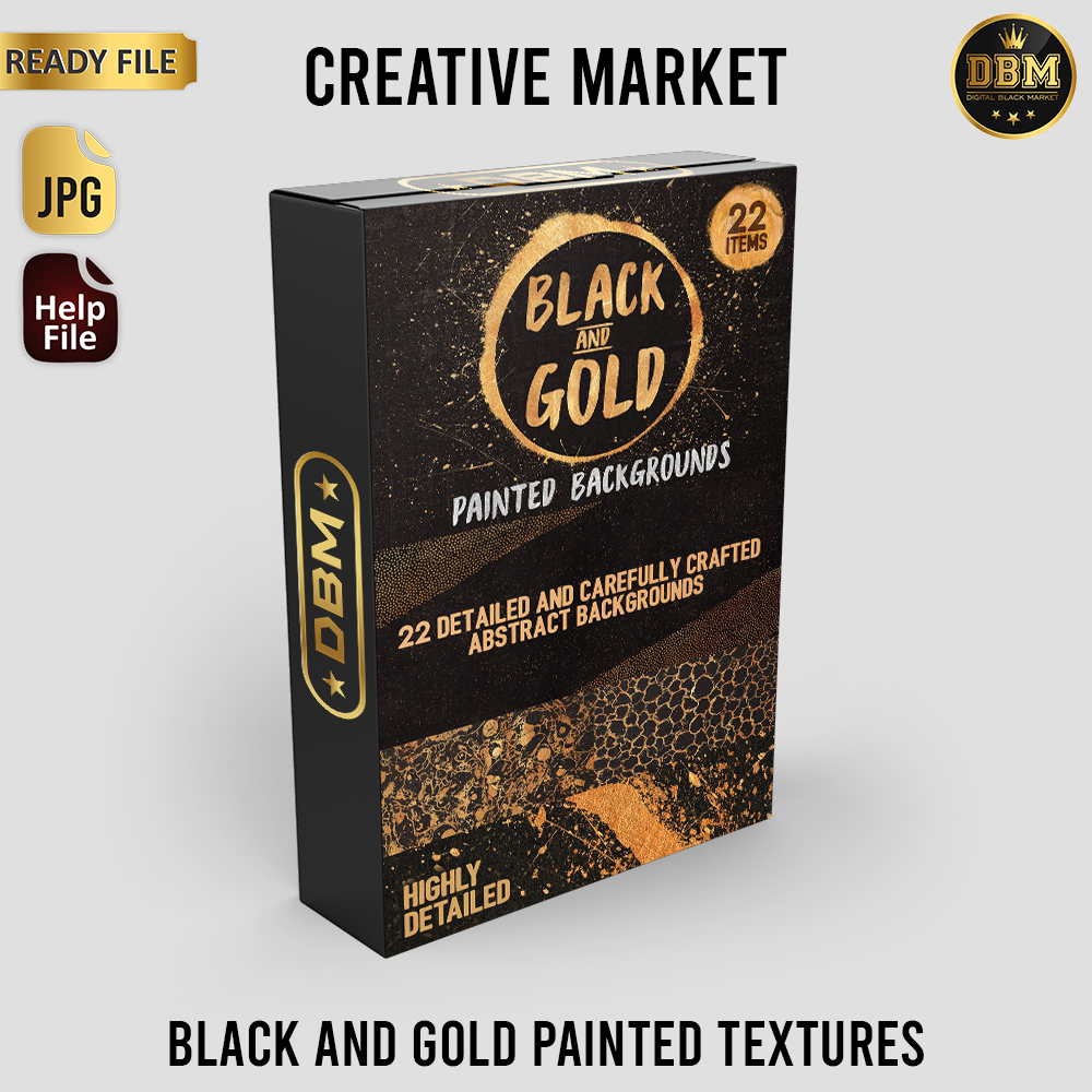 Black And Gold Painted Textures - JPEG Ultra HD