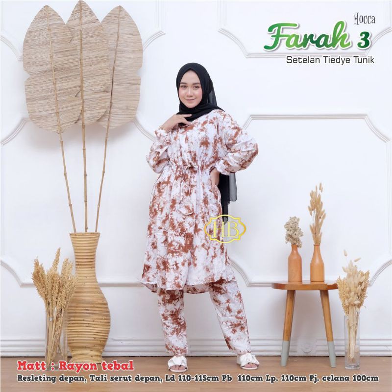 SETELAN TIE DYE FARAH 3 / ONE SET TIE DYE / ONE SET TIE DYE WANITA