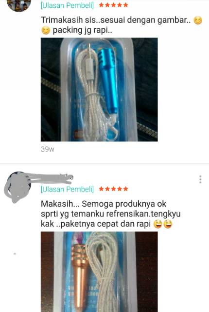 Handsfree Hf plus microphone karaoke mic smule