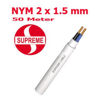 Kabel Supreme NYM 2 x 1,5 roll 50m kabel listrik instalasi