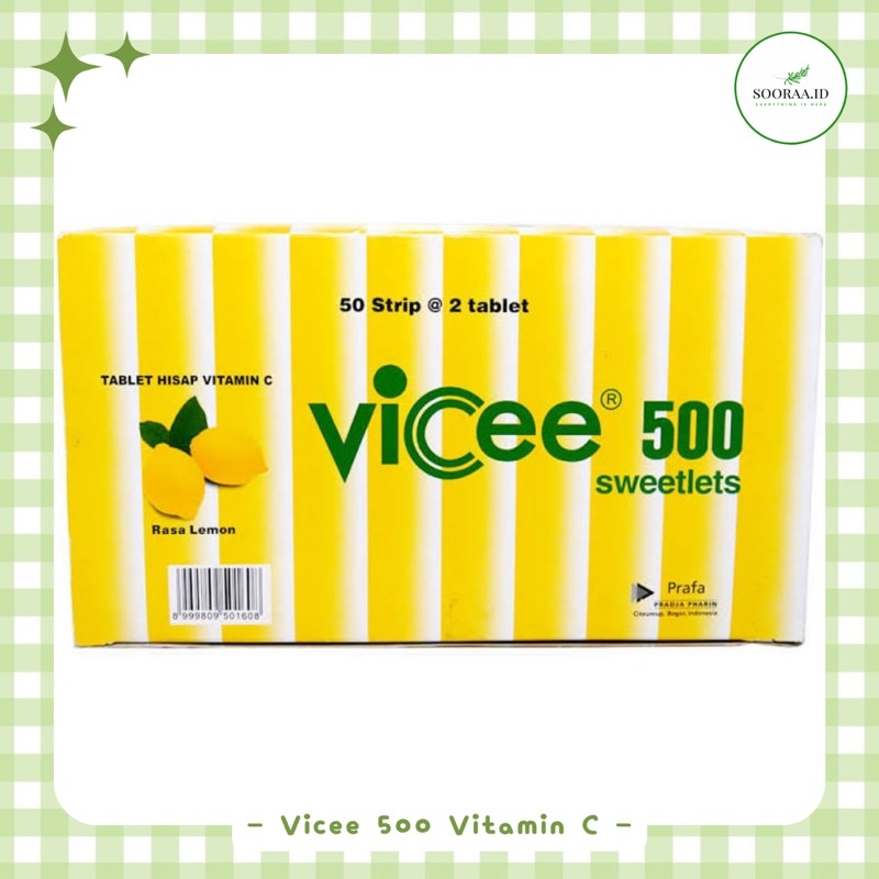 ✨Vicee 500 Rasa Lemon Vitamin C 1 Strip isi 2 Tablet ✨