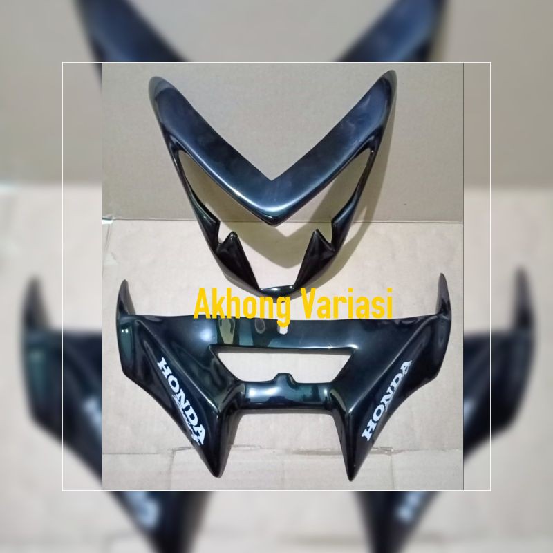 variasi cover / lis lampu depan beat esp 2017 - 2019 & winglet beat esp 2017- 2019  hitam kilap