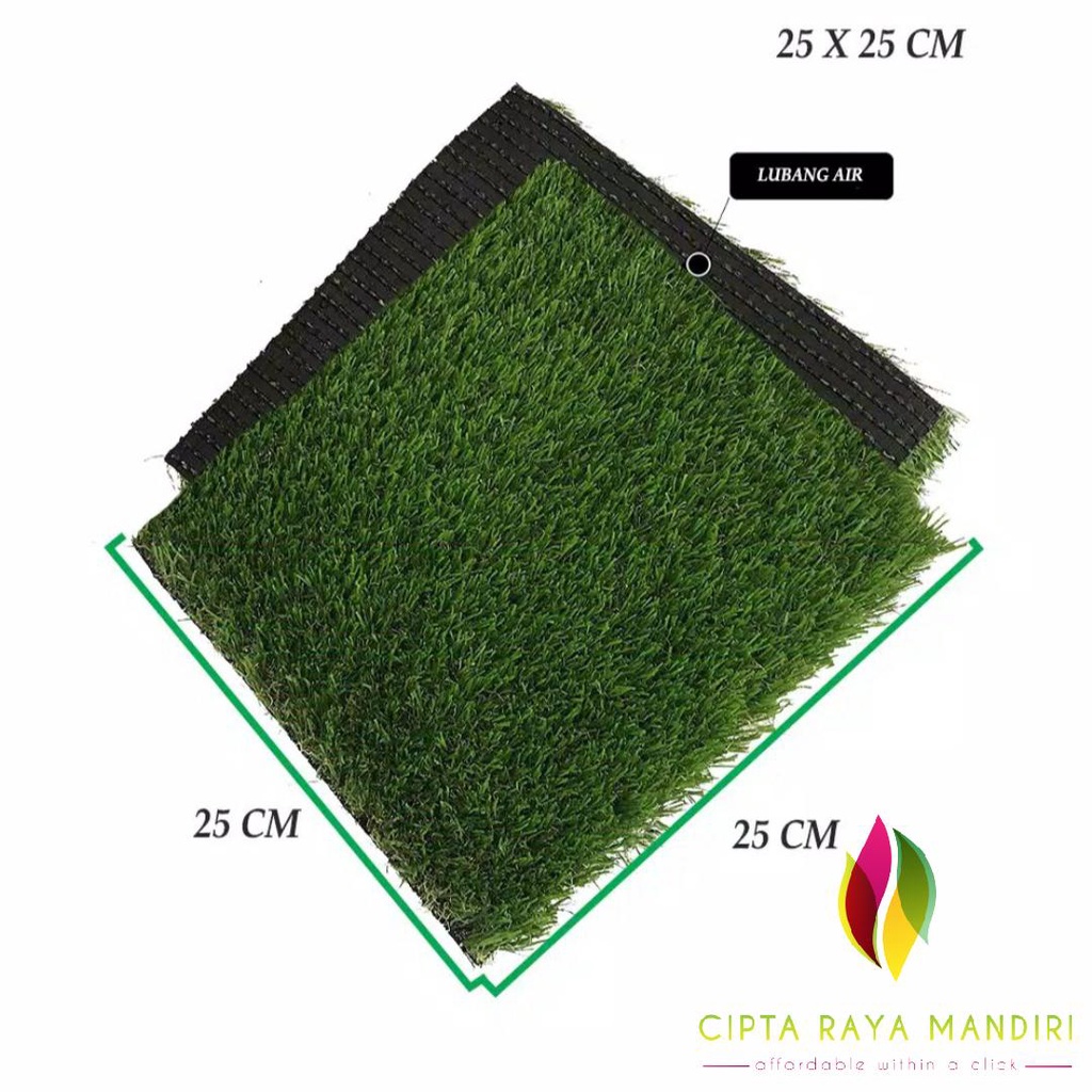 Karpet Rumput Sintetis Palsu UK 0.5x0.5M TEBAL 25mm Lapangan Golf Futsal.HIGH QUALITY IMPORT