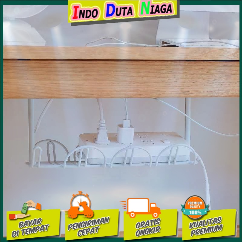 HOURONG Rak Gantung Bawah Meja ABS Under Table Storage Rack - WMT22