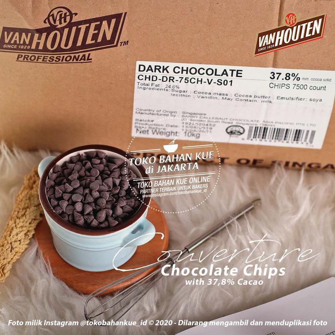 

VAN HOUTEN - CHOCOCHIPS 500GR CHOCO CHIPS COUVERTURE CHOCOLATE 37,8%