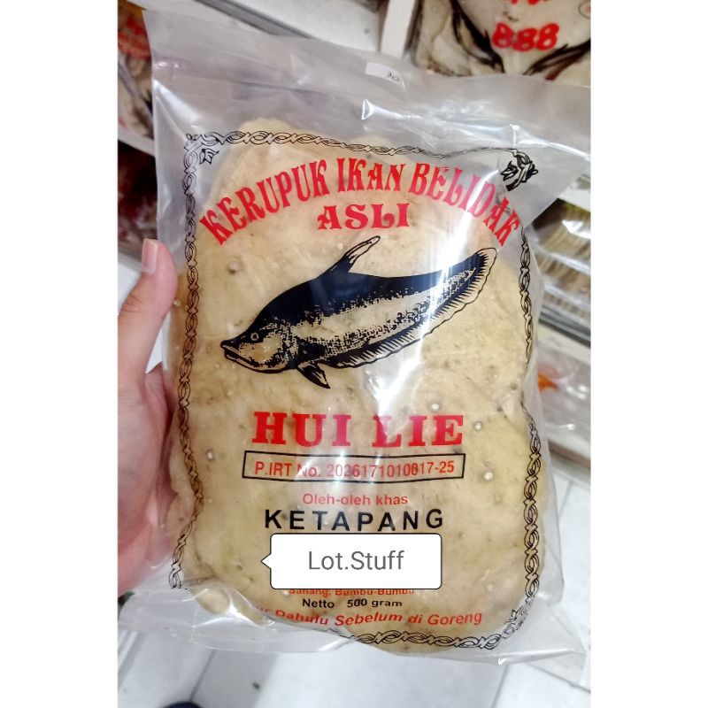 

Kerupuk/Keripik Ikan Belidak Asli Hui Lie Khas Ketapang/Kalbar 500gr