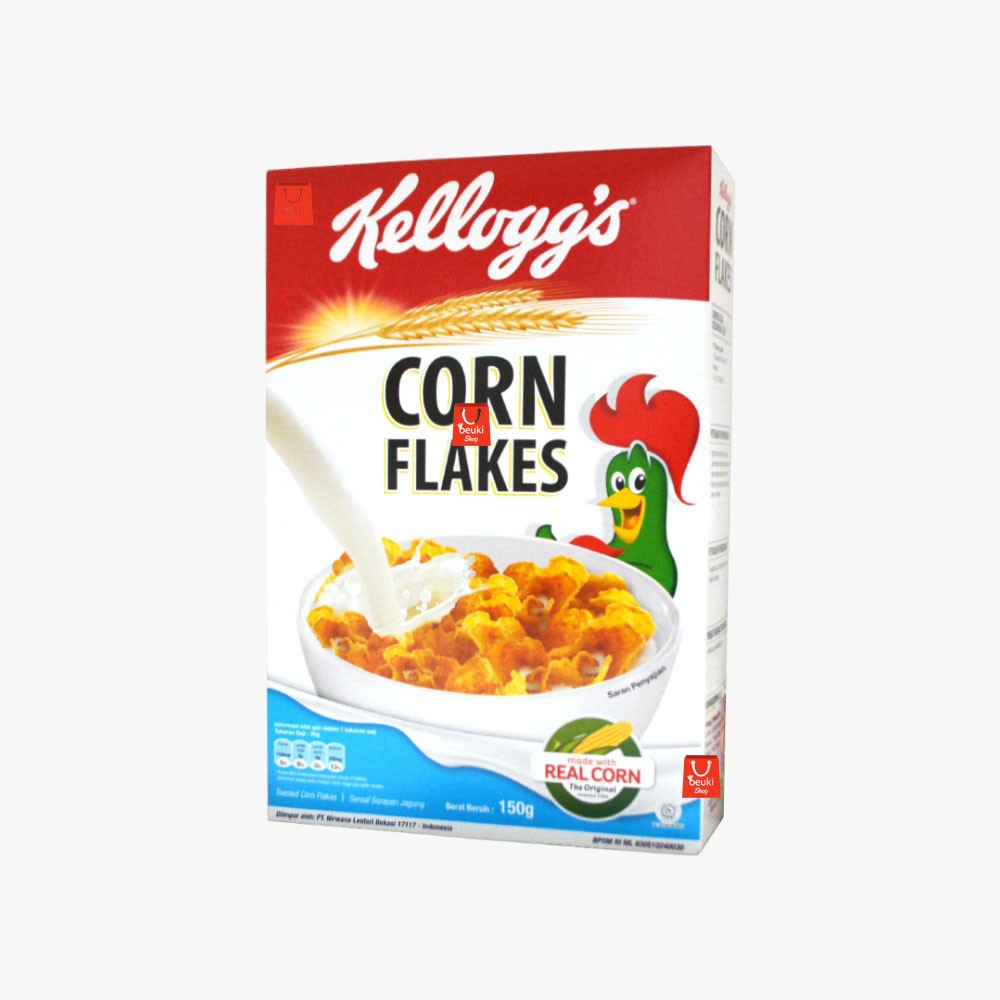

Kellogg's Corn Flakes Sereal Keping Jagung Asli Sarapan Instan Kemasan Box - 150gr